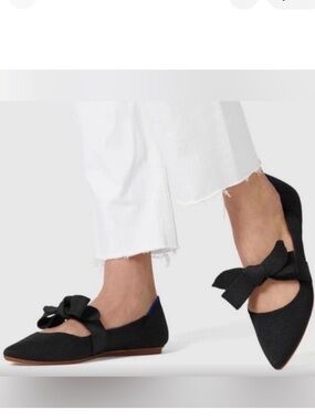 Rothy’s the Mary Jane pointed toe ballet flats bow top